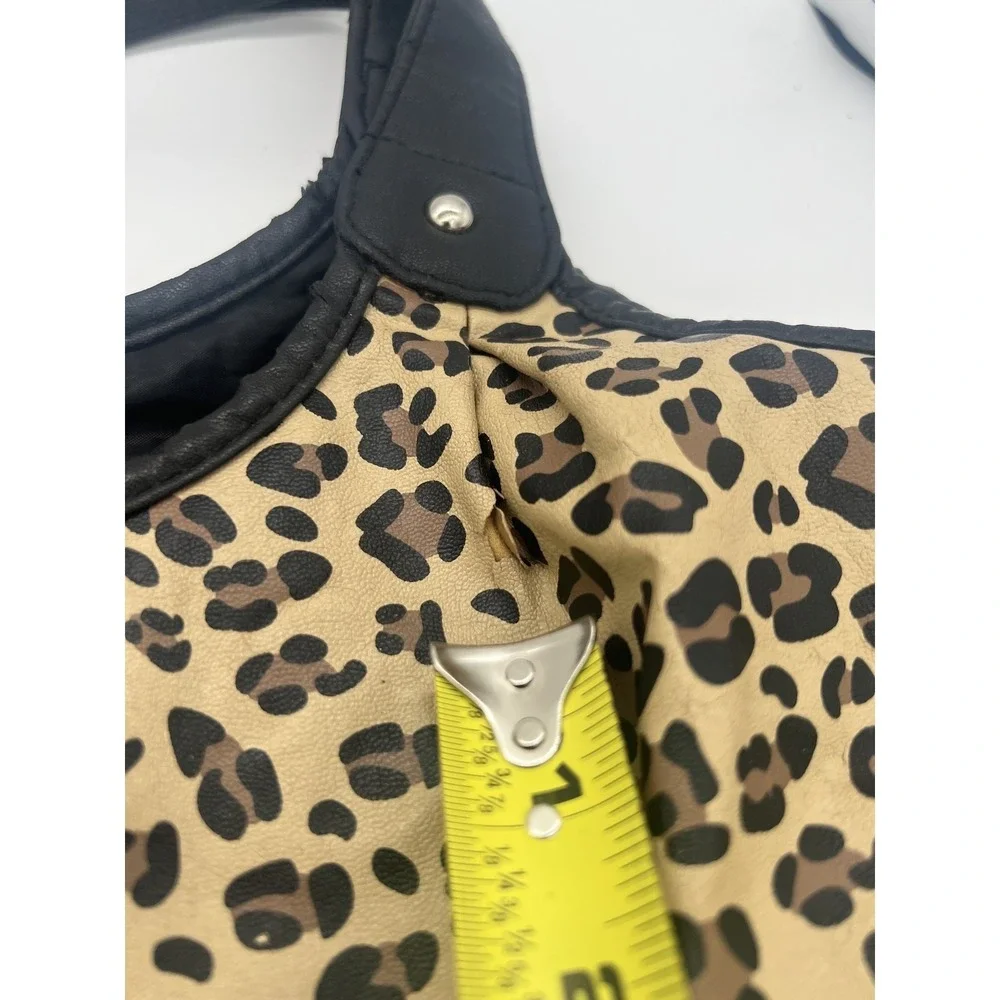 Xhilaration Leopard Print Tote Bag Shoulder Handbag Tan‎ Brown Black Large